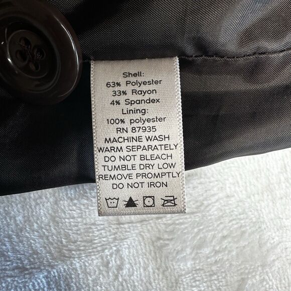 Susan Graver One Button Smart Ponte Knit Blazer Jacket Brown Work Casual Size S - Picture 3 of 9